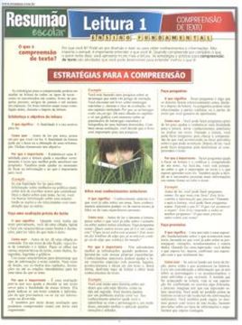 Imagem de RESUMAO - LEITURA 1 - COMPREENSAO DE TEXTO