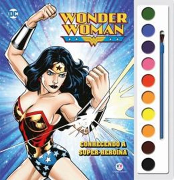 Picture of COL. LIVRO COM AQUARELA - MULHER MARAVILHA - CONHECENDO A SUPER-HEROINA