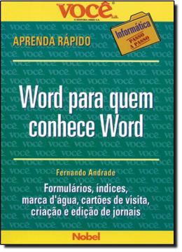 Imagem de WORD PARA QUEM CONHECE WORD   VOCE S.A. INFORMATICA