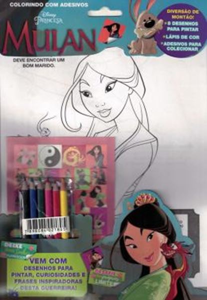 Picture of COLORINDO COM ADESIVOS - MULAN