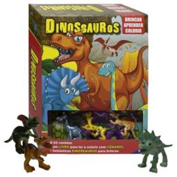 Imagem de BRINCAR-APRENDER-COLORIR - DINOSSAUROS