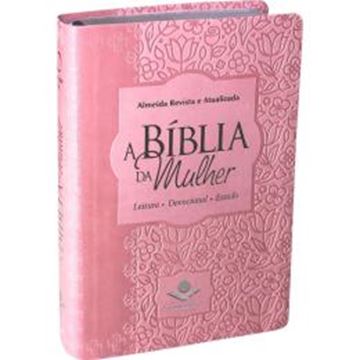 Imagem de A BIBLIA DA MULHER - COURO SINTETICO ROSA CLARO TAMANHO MEDIO
