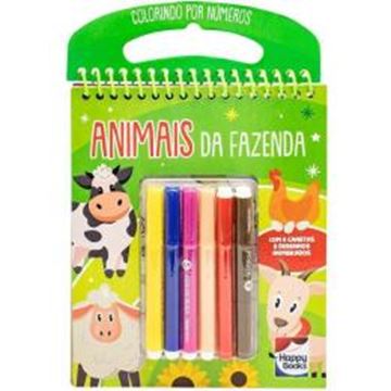 Imagem de COLORINDO POR NUMEROS - ANIMAIS DA FAZENDA