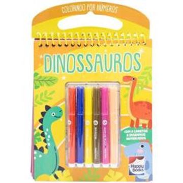 Imagem de COLORINDO POR NUMEROS - DINOSSAUROS