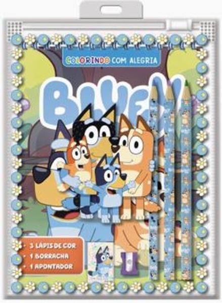 Picture of BLUEY COLORINDO COM ALEGRIA