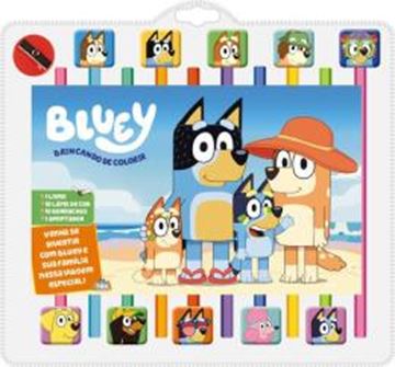 Imagem de BLUEY BRINCANDO DE COLORIR
