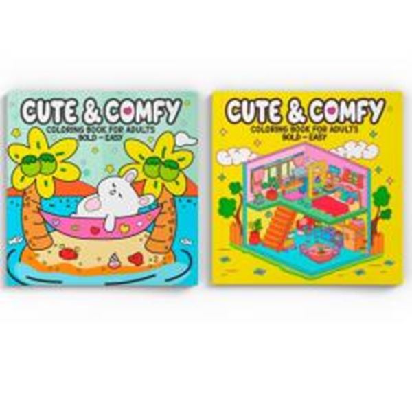 Picture of COLECAO CUTE & COMFY COLORING BOOK FOR ADULTS - KIT COM 2 LIVROS DE COLORIR
