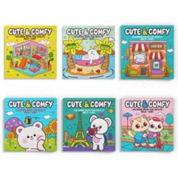 Picture of COLECAO CUTE & COMFY EXTRA - KIT COM 6 LIVROS DE COLORIR ADULTO